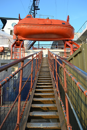 Gangway for the arctic cruise ship Plancius